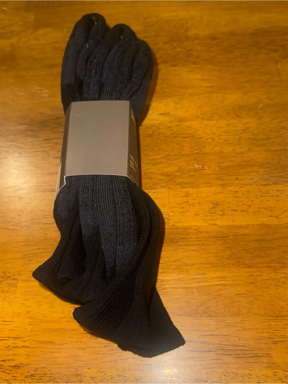 Timberland Crew Socks 3 Pair Black Large 9-12 Cushioned Stretch Support New Tags